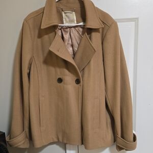 Women's Tan Peacoat